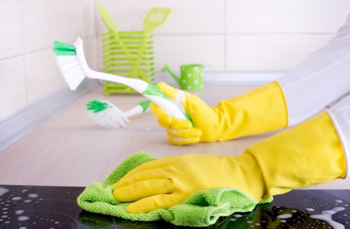 Move in cleaning in a Hounslow home kitchen before furniture arrives