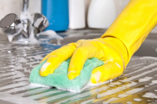 Local cleaner preparing a guest-ready property in Hounslow